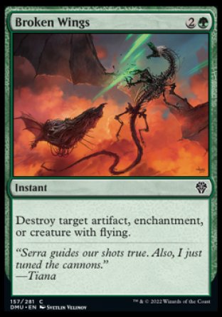 (157) Magic The Gathering Dominaria United Single: Broken Wings Holo Common