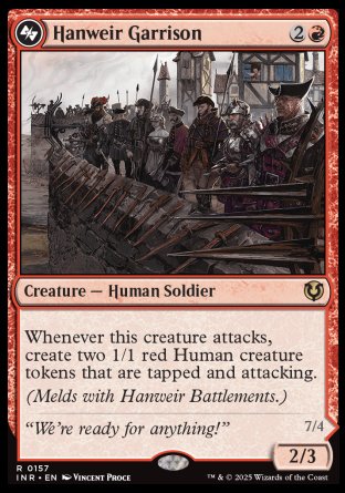 (157) Magic The Gathering Innistrad Remastered Single: Hanweir Garrison / Hanweir, the Writhing Township Holo Rare