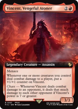 (157) Magic The Gathering Commander: Magic: The Gathering - FINAL FANTASY: Extras Single: Vincent, Vengeful Atoner Holo Rare