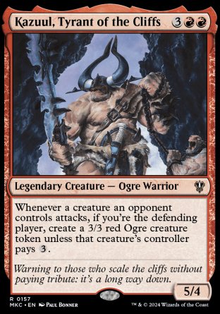 (157) Magic The Gathering Commander: Murders at Karlov Manor Single: Kazuul, Tyrant of the Cliffs Holo Rare