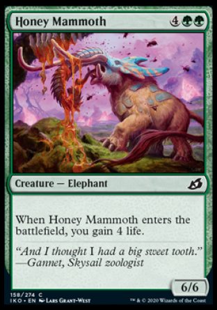 (158/274) Magic The Gathering Ikoria: Lair of Behemoths Single: Honey Mammoth Holo Common