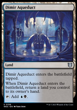 (158) Magic The Gathering Commander: Wilds of Eldraine Single: Dimir Aqueduct Uncommon