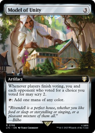 (158) Magic The Gathering Commander: The Lord of the Rings: Tales of Middle-earth: Extras Single: Model of Unity Rare