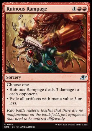 (158) Magic The Gathering Edge of Eternities Single: Ruinous Rampage Uncommon