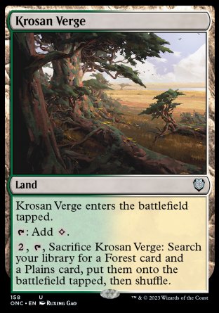 (158) Magic The Gathering Commander: Phyrexia: All Will Be One Single: Krosan Verge Uncommon