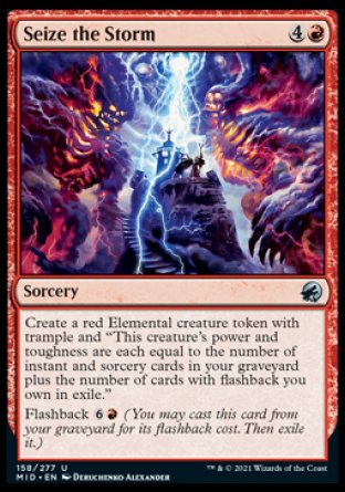 (158) Magic The Gathering Innistrad: Midnight Hunt Single: Seize the Storm Holo Uncommon