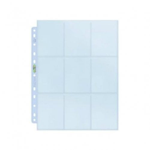 Ultimate Guard: 9 Top Loading Pocket Pages - Clear