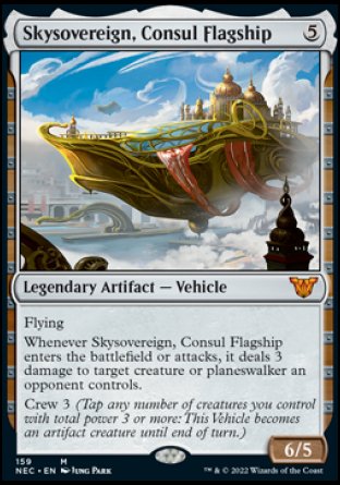 (159) Magic The Gathering Commander: Kamigawa: Neon Dynasty Single: Skysovereign, Consul Flagship Mythic