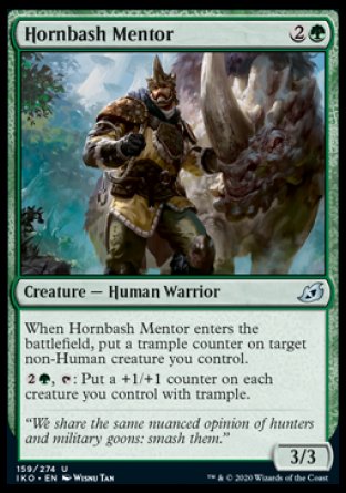 (159/274) Magic The Gathering Ikoria: Lair of Behemoths Single: Hornbash Mentor Holo Uncommon