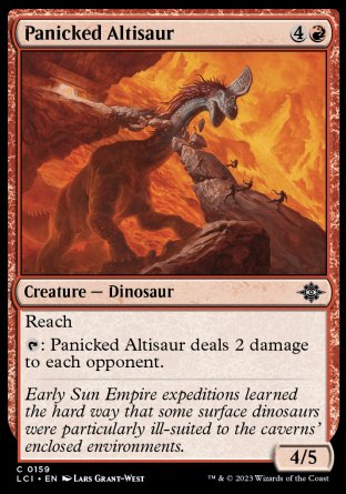 (159) Magic The Gathering The Lost Caverns of Ixalan Single: Panicked Altisaur Holo Common