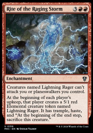 (159) Magic The Gathering Commander: Murders at Karlov Manor Single: Rite of the Raging Storm Uncommon