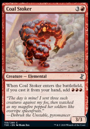 (159/289) Magic The Gathering Time Spiral Remastered Single: Coal Stoker Common