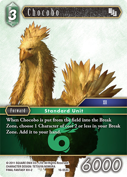 (054) Final Fantasy TCG Emissaries of Light Single: Chocobo (16-054) Holo Common
