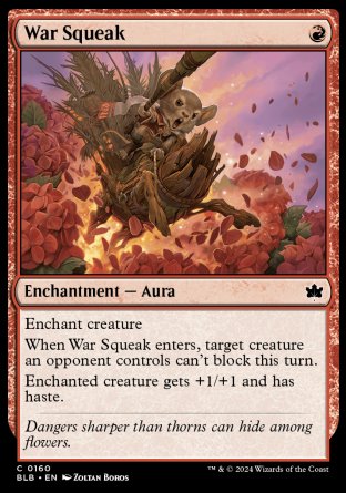 (160) Magic The Gathering Bloomburrow Single: War Squeak Holo Common