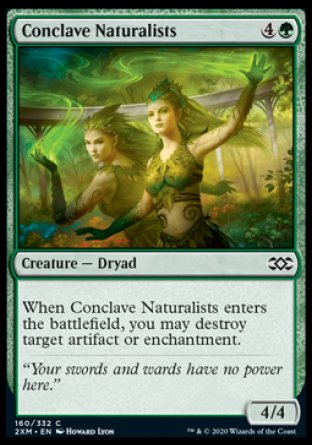 (160/332) Magic The Gathering Double Masters Single: Conclave Naturalists Holo Common