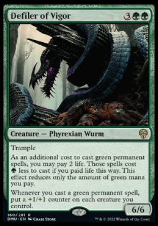 (160) Magic The Gathering Dominaria United Single: Defiler of Vigor Rare