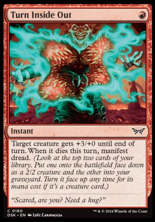 (160) Magic The Gathering Duskmourn: House of Horror Single: Turn Inside Out Holo Common