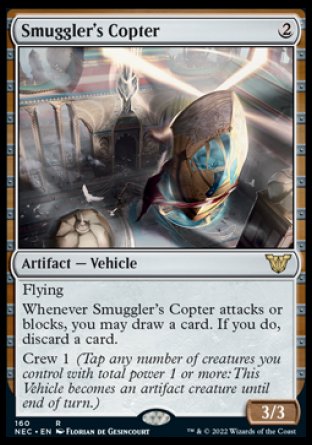 (160) Magic The Gathering Commander: Kamigawa: Neon Dynasty Single: Smuggler's Copter Holo Rare