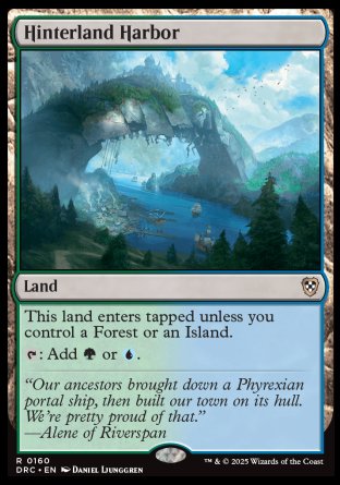 (160) Magic The Gathering Commander: Aetherdrift Single: Hinterland Harbor Rare