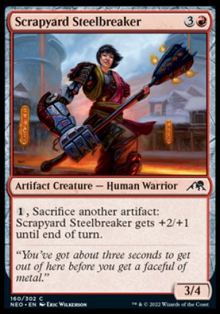 (160) Magic The Gathering Kamigawa: Neon Dynasty Single: Scrapyard Steelbreaker Holo Common