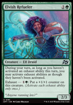 (161) Magic The Gathering Aetherdrift Single: Elvish Refueler Holo Uncommon