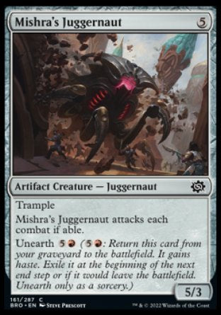 (161) Magic The Gathering The Brothers' War Single: Mishra's Juggernaut Holo Common