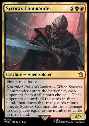 (161) Magic The Gathering Universes Beyond: Doctor Who Single: Sycorax Commander Holo Rare