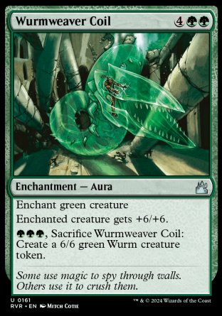 (161) Magic The Gathering Ravnica Remastered Single: Wurmweaver Coil Holo Uncommon