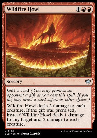 (162) Magic The Gathering Bloomburrow Single: Wildfire Howl Holo Uncommon