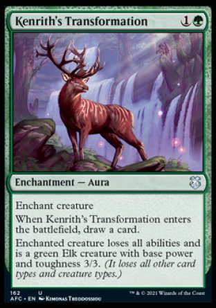 (162) Magic The Gathering Commander: Adventures in the Forgotten Realms Single: Kenrith's Transformation Uncommon