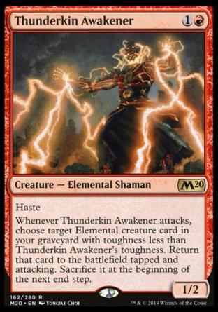 (162/280) Magic The Gathering Core 2020 Single: Thunderkin Awakener Holo Rare