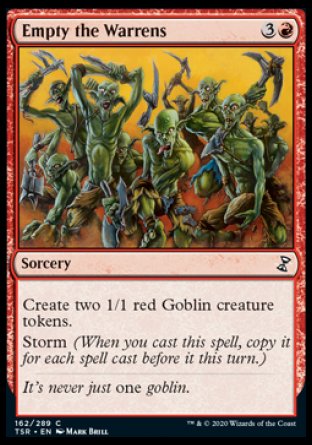 (162/289) Magic The Gathering Time Spiral Remastered Single: Empty the Warrens Holo Common