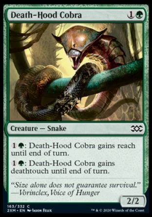 (163/332) Magic The Gathering Double Masters Single: Death-Hood Cobra Common