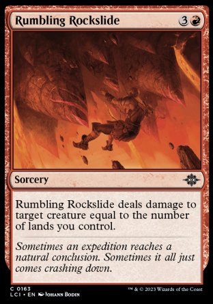 (163) Magic The Gathering The Lost Caverns of Ixalan Single: Rumbling Rockslide Holo Common