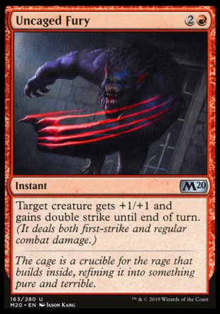 (163/280) Magic The Gathering Core 2020 Single: Uncaged Fury Holo Uncommon