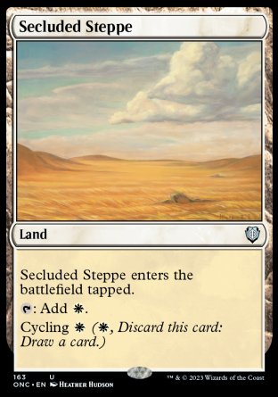 (163) Magic The Gathering Commander: Phyrexia: All Will Be One Single: Secluded Steppe Uncommon