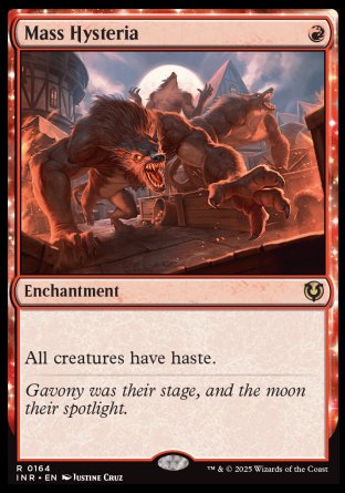 (164) Magic The Gathering Innistrad Remastered Single: Mass Hysteria Holo Rare