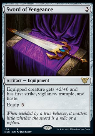 (164) Magic The Gathering Commander: Kamigawa: Neon Dynasty Single: Sword of Vengeance Rare