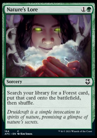 (164) Magic The Gathering Commander: Adventures in the Forgotten Realms Single: Nature's Lore Common