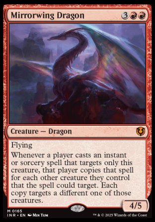 (165) Magic The Gathering Innistrad Remastered Single: Mirrorwing Dragon Holo Mythic