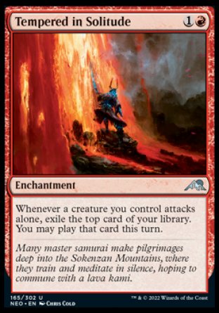 (165) Magic The Gathering Kamigawa: Neon Dynasty Single: Tempered in Solitude Holo Uncommon