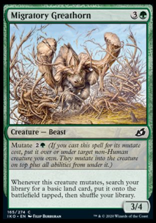 (165/274) Magic The Gathering Ikoria: Lair of Behemoths Single: Migratory Greathorn Holo Common