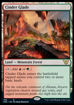 (166) Magic The Gathering Commander: Kamigawa: Neon Dynasty Single: Cinder Glade Rare