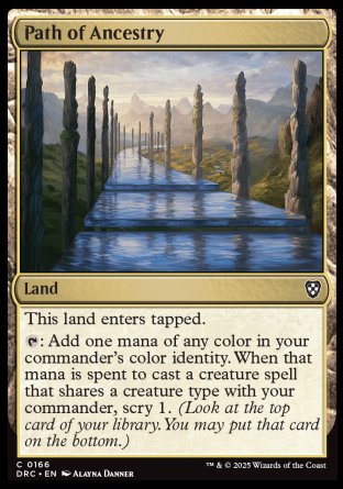 (166) Magic The Gathering Commander: Aetherdrift Single: Path of Ancestry (V.2) Common