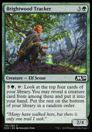 (166/280) Magic The Gathering Core 2020 Single: Brightwood Tracker Holo Common