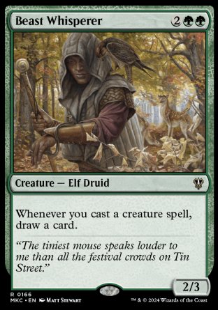 (166) Magic The Gathering Commander: Murders at Karlov Manor Single: Beast Whisperer Rare