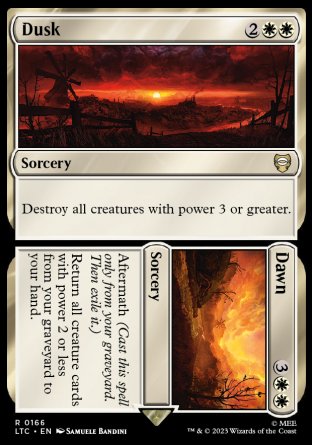 (166) Magic The Gathering Commander: The Lord of the Rings: Tales of Middle-earth Single: Dusk // Dawn Rare