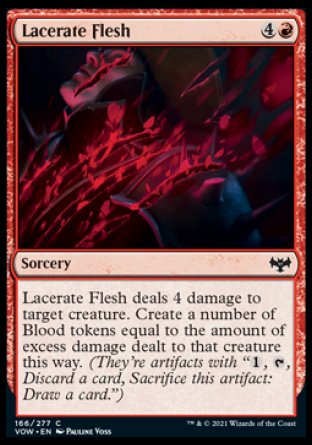 (166) Magic The Gathering Innistrad: Crimson Vow Single: Lacerate Flesh Holo Common
