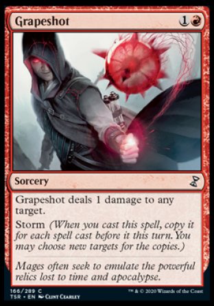 (166/289) Magic The Gathering Time Spiral Remastered Single: Grapeshot Holo Common