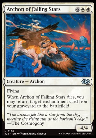 (166) Magic The Gathering Foundations Jumpstart Single: Archon of Falling Stars Uncommon